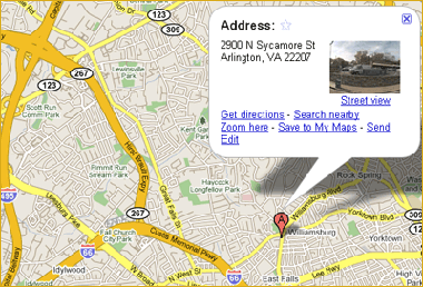 Google maps look at shopping center location.